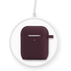 Filoto Case for Airpods, Airpod Case Cover for Apple Airpods 2&1 Charging Case, Cute Air Pods Silicone Protective Accessories Cases/Keychain/Pompom/Strap, Best Gift for Girls and Women, Burgundy