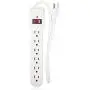 Maxxima 6 Outlet Power Strip Surge Protector 300 Joules, 2FT Cord, Switch (4 Pack)