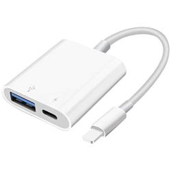 TRYVAT USB Camera Adapter with Fast Charging Port, Portable OTG Cable Adapter Compatible with iPhone, iPad, Card Reader, USB Flash Drive, Keyboard and Mouse