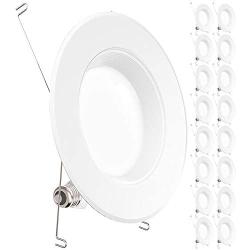 Sunco Lighting 16 Pack 5/6 Inch LED Recessed Downlight, Baffle Trim, Dimmable, 13W=75W, 2700K Soft White, 965 LM, Damp Rated, Simple Retrofit Installation - UL + Energy Star