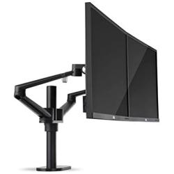 Dual LCD Monitor Desk Mount Stand Fully Adjustable Computer Screen Mounting Arm, Aluminum Stand Fits 2 Screens up 17'' to 32'', Weight Capacity up to 17.6lbs per Arm