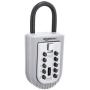 Amazon Basics Portable Key Storage Box - Push Button Combination Lock - Grey