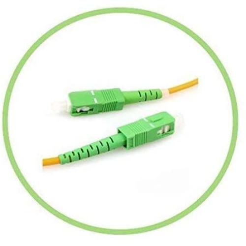 PacSatSales - Fiber Optic Patch Cable - Single Mode - SIMPLEX - OS1-9/125um (15M, SC/APC to SC/APC)