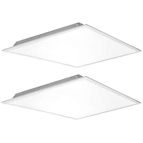 (2 Pack) Kadision 2x2 FT LED Flat Panel Light 40W, 5200LM 5000K Daylight 100-277V Recessed Troffer Fixture, 0-10V Dimmable Back Lit Commercial Ceiling Lights