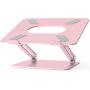 Boyata Laptop Stand, Adjustable Ergonomic Laptop Holder, Aluminium Alloy Notebook Stand Compatible for MacBook Pro/Air, Dell XPS, Lenovo, Samsung Laptops Up to 17 inches-Pink