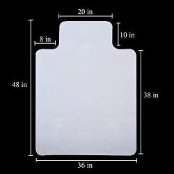 SOMOLUX Office Chair Mat with Lip for Hardwood Floor Computer Desk Swivel PVC Plastic Mat Clear Over Sized and Rolling Delivery, Protect Hard Flooring in Home and Office 48 x 36 inches