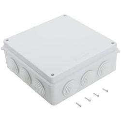 LeMotech ABS Plastic Dustproof Waterproof IP65 Junction Box Universal Electrical Project Enclosure White 7.9 x 7.9 x 3.1 inch (200 x 200 x 80 mm)