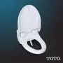 TOTO SW2044#01 C200 Electronic Bidet Toilet Cleansing Water, Heated Seat, Deodorizer, Warm Air Dryer, and PREMIST, Elongated, Cotton White