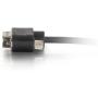 C2G 52184 Serial RS232 DB9 Null Modem Cable with Low Profile Connectors M/F, In-Wall CMG-Rated, Black (6 Feet, 1.82 Meters)