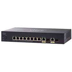 Cisco SG350-10MP Managed Switch with 10 Gigabit Ethernet (GbE) Ports with 8 Gigabit Ethernet RJ45 Ports and 2 Gigabit Ethernet Combo SFP plus 124W PoE, Limited Lifetime Protection (SG350-10MP-K9-NA)
