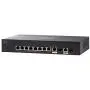 Cisco SG350-10MP Managed Switch with 10 Gigabit Ethernet (GbE) Ports with 8 Gigabit Ethernet RJ45 Ports and 2 Gigabit Ethernet Combo SFP plus 124W PoE, Limited Lifetime Protection (SG350-10MP-K9-NA)