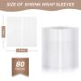 80 Pieces Sublimation Shrink Wrap Sleeves Heat Transfer Shrink Film Shrink Wrap Sheet Shrink Wrap Bags for Tumblers, Cups, Mug, Blanks Sublimation, 7 x 7 Inch