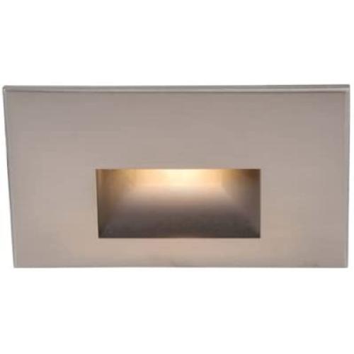 WAC Lighting WL-LED100-C-BN LED Step Light Rectangular Scoop in Brushed Nickel
