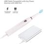 Rechargeable Electric Sonic Toothbrush for Adults with 5 Modes 2 Mins Timer and 4 Toothheads (White)