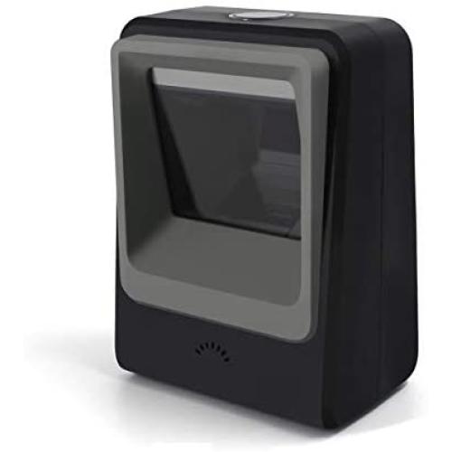 Handsfree 2D 1D Barcode Scanner,Alacrity QR Omnidirectional Desktop Bar Code Reader Scanner, Capture Barcodes from Mobile Phone Screen, Black
