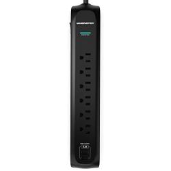Monster Power Strip Surge Protector with USB Ports - Heavy Duty Protection for 6 Plug-ins and 2 USB Gadgets - Ideal for Computers, Home Theatre, Home Appliance and Office Equipment