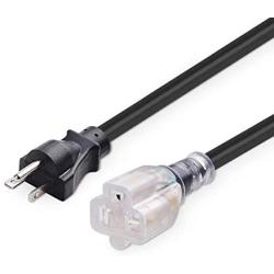 YODOTEK 25FT Heavy Duty Durable NEMA 5-20P/NEMA 5-15/20R Indoor/Outdoor Extension Cords, 20 Amps 125Volts…