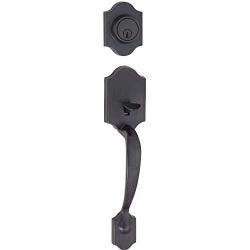 Amazon Basics Handleset with Shelby Lever - Single Cylinder - Oil Rubbed Bronze
