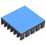 20pcs Aluminum Heatsink 20x20x6mm / 0.79x0.79x0.24 inches with Thermal Conductive Adhesive Tape for Electronic Chip MOS IC Diode Triode Cooling Heat Dissipation