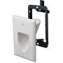 DATA COMM Electronics 45-6001-WH-S 1-Gang Recessed Low Voltage Cable Plate with Bracket - White
