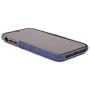 Dockem iPhone 11 Wallet Case: Built-in Metal Plate for Magnetic Mounting & 2 Card Holders (6.1'' Luxe M2 Synthetic Leather, Blue & Grey)