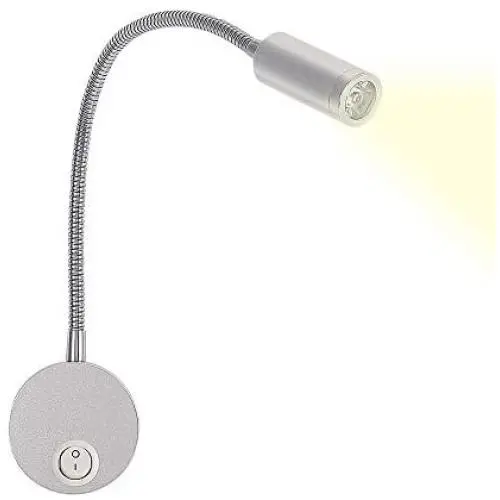 ZazenTech DC 12V Reading Lights, RV Interior Lights with USB Charging Port, 3W Warm White Flexible Gooseneck Lamp for Car, Van, Boat and Motorhome (Aluminum)