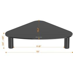 2 Pack Computer Monitor Riser | Triangle Save Space Desktop Corner Stand for Computer Monitor & Laptop Black HD01B-203