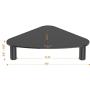 2 Pack Computer Monitor Riser | Triangle Save Space Desktop Corner Stand for Computer Monitor & Laptop Black HD01B-203