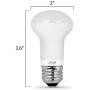 Feit Electric BPR16DM/927CA/4 5.3W 40W Equivalent Dimmable 400 Lumens LED R16 Light Bulb, 3.6''H x 2''D, 2700K (Soft White), 4 Piece