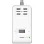 Accell Power U - Clamping Surge Protector with 6 AC outlets and 4 USB-A Charging Ports, UL Certified, White