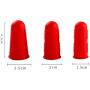 Silicone Finger Protectors,JDWG 10 pcs Finger Covers Finger Cots, Hot Glue Gun Finger Caps, Finger Sleeves,Great for Trigger Finger/Finger Cracking/Finger Arthritis/Finger Callus. (Red)