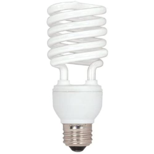 Satco S7232 26-Watt Medium Base T2 Mini Spiral, 4100K, 120V, Equivalent to 100-Watt Incandescent Lamp for Enclosed Fixtures