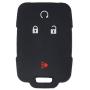 LemSa 2pcs Silicone 4 Buttons Smart Key Fob Cover Remote Keyless Entry Bag Compatible with Chevrolet Silverado Colorado 2017 2018 M3N32337100 13577770 13577771 GMC Sierra Yukon Cadillac, Black+Blue