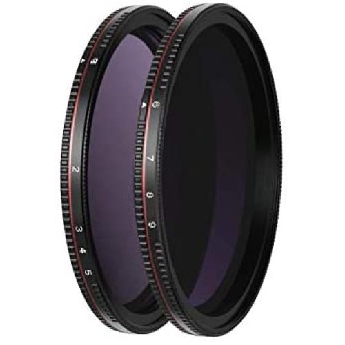 Freewell 62mm Threaded Hard Stop Variable ND Filter All Day 2 to 5 Stop & 6 to 9 Stop - 2Pack