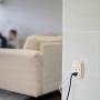 GE 6 Grounded Outlet Adapter Wall Tap, 3 Prong Outlets, Secure Install, UL Listed, Light Almond