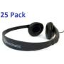 Soundnetic SN-CCV 25 Pack Budget Classroom Headphones, Stereo, with Leatherette Earpads & Volume Control