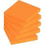 Super Sticky Notes, 3x3 in, 5 Pads, 2X The Sticking Power, Neon Orange, Recyclable
