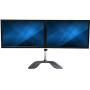 StarTech.com Dual Monitor Stand - Ergonomic Desktop Monitor Stand for up to 32'' VESA Displays - Free-Standing Articulating Universal Computer Monitor Mount - Adjustable Height - Silver (ARMDUALSS)