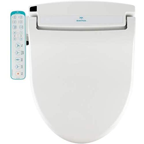 BidetMate 1000 Series Electric Bidet Heated Smart Toilet Seat with Heated Water, Side Panel Remote, and Heated Dryer - Adjustable and Self-Cleaning - Fits Elongated Toilets