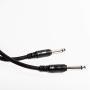 Senor Cable Instrument Cable | Instrument Cable Pack | Cable Instrument | Guitar Instrument Cable 18.6ft (Woven) Guitar Instrument Pack of 3 - Black