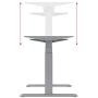 Monoprice Height Adjustable Sit-Stand Riser Table Desk Frame - Grey With Electric Dual Motor, Compatible With Desktops From 43 Inches Up To 87 Inches Wide - Workstream Collection,Gray