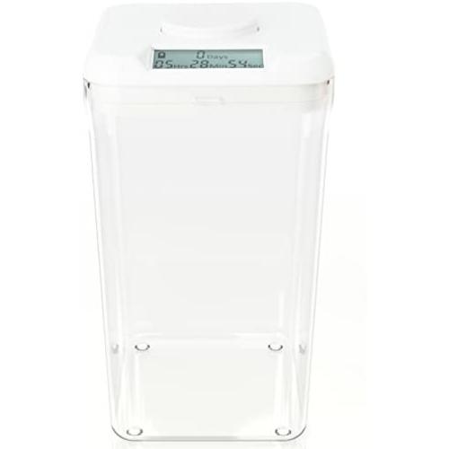 kSafe XL: Time Locking Container to limit drinking and other vices. 10.4'' inside height. (White Lid + XL Clear Base)