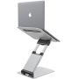 Nulaxy Laptop Stand, Ergonomic Sit to Stand Laptop Holder Convertor, Adjustable Height from 2.1'' to 13.8'', Supports up to 22lbs, Compatible with MacBook, All Laptops Tablets 11-17'' - Silver