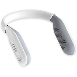 Neckband Bluetooth Speaker, Ear&Ear Wireless Over Wearable Speaker True 3D Stereo Sound, IPX4 Waterproof, Built-in Mic for Home Theater and Gaming White