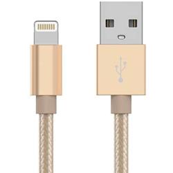 TalkWorks iPhone Charger Lightning Cable 6ft Long Braided Heavy Duty Cord MFI Certified for Apple iPhone 12, 12 Pro/Max, 12 Mini, 11, 11 Pro/Max, XR, XS/Max, X, 8, 7, 6, 5, SE, iPad - Gold