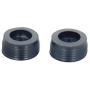 Fielect Carbon Brush Holder Caps 17mm O.D. 7.7mm Thickness Motor Brush Cover Plastic Fitting Thread Black 2Pcs