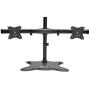 TRIPP LITE DDR1327SDD Dual Monitor Mount Stand, Swivel & Tilt, 13-27 Inch Flat Screen Displays, Desktop Mount, Black