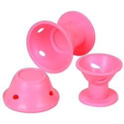 Emoly 40 Pcs Magic Silicone Hair Rollers - Include 20pcs Large Silicone Curlers and 20pcs Small Silicone Curlers，Styling Tool Professional Accessories（Pink）