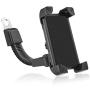 Leagway Motorcycle Phone Holder, Motorcycle Motorbike Phone Mount Holder Handlebar for 3.5-6.5 inch iPhone 8 7 6 6s 7Plus 5 5s, Samsung Galaxy S5 S6 S7 S8 Smartphones, 360 Degree Rotation (Black)