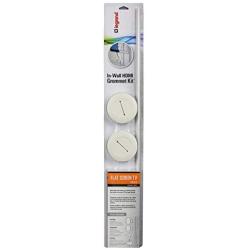 Legrand - Wiremold CMK60 Wall Grommet Kit Hides Cords and Cables - Wall Mount Cable Pass Through, White